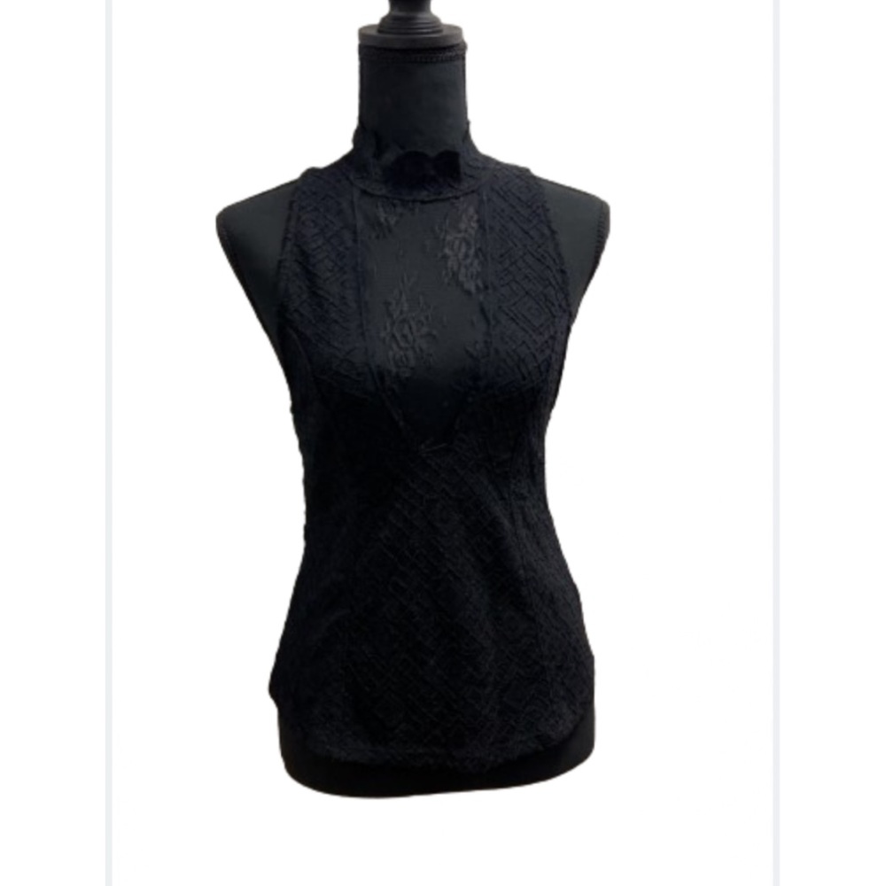 Intima black laced blouse